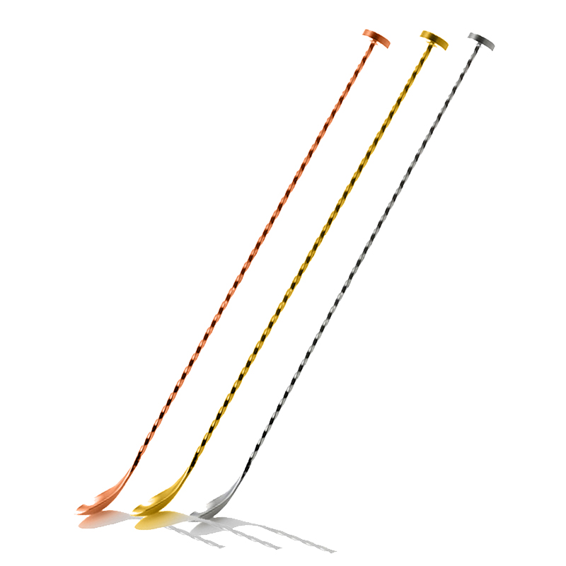 Bar Spoon Twisted - ステンレス鋼のカクテルスプーンバー,40cm,ハンマーバーのスプーンツイスト,送料無料