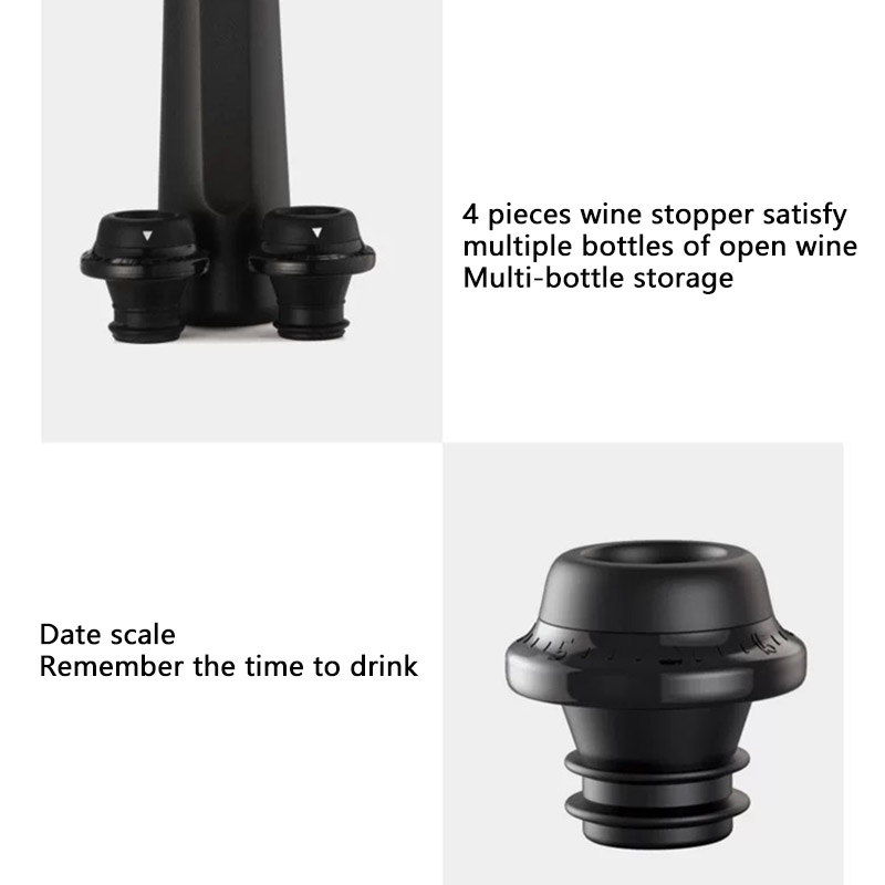 真空ワインストッパー 真空ポンプ手動ワインストッパー 4つの - Wine Preservation Pump のレビューと価格