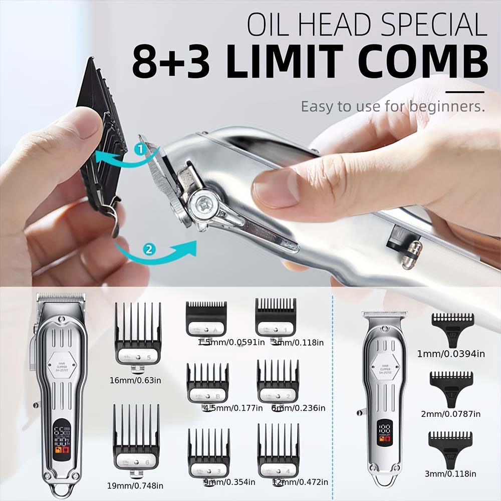 男性用プロフェッショナルヘアクリッパー＆トリマーセット –  - Home Barbershop のレビューと価格