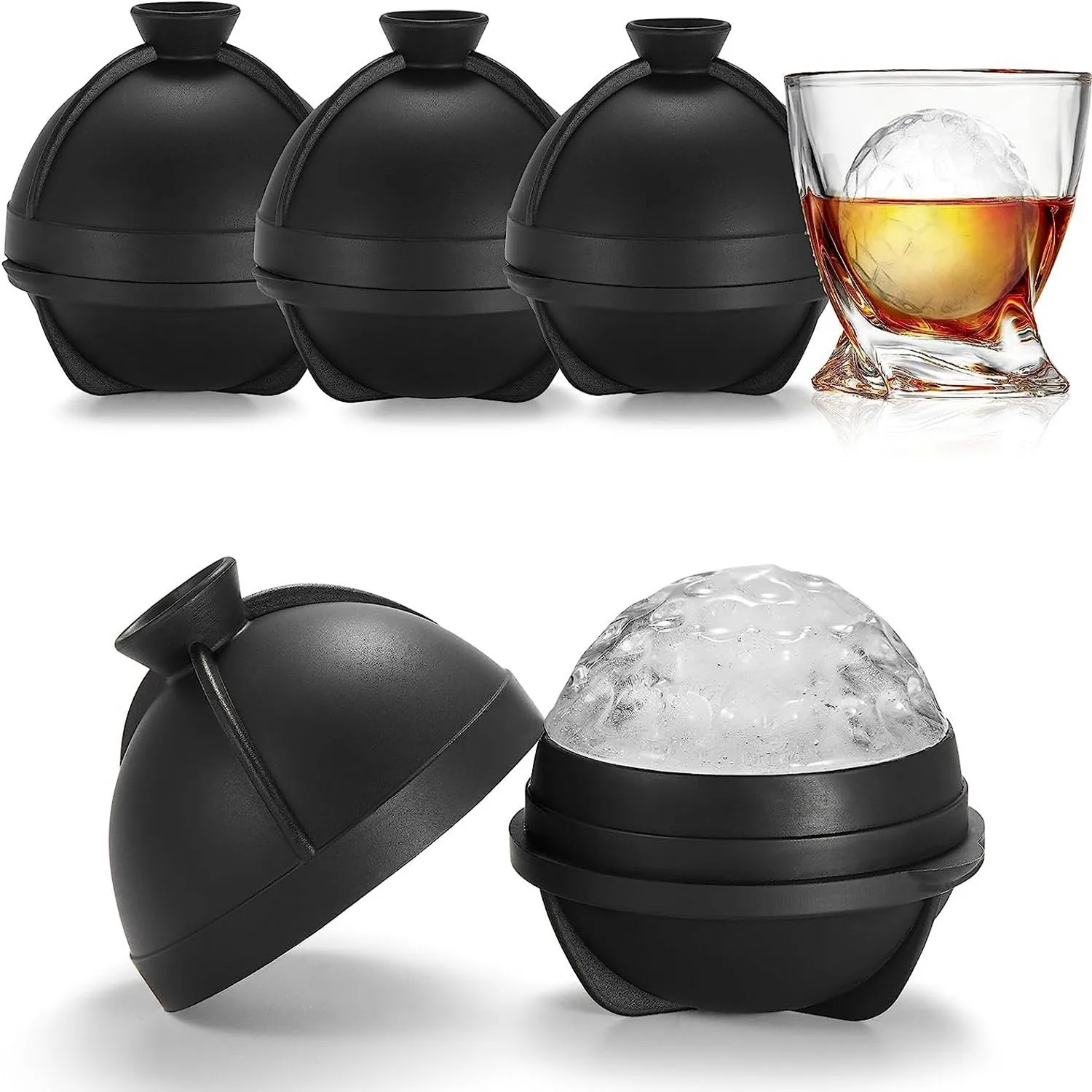食品グレードシリコン製アイスボールメーカー 3D野球 ゴルフ - Ice Mold Sphere のレビューと価格