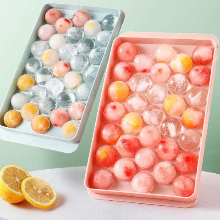 3D ラウンドアイスキューブトレイ蓋付きプラスチックダイヤモ - Ice Mold Sphere のレビューと価格