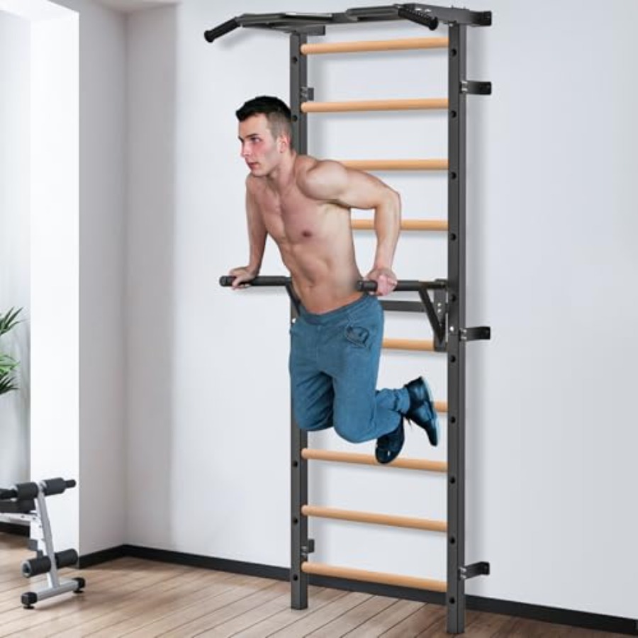 壁掛け体操用ストールバー 2x2 スウェーデンラダー 1穴付 - Home Bar And Gym のレビューと価格