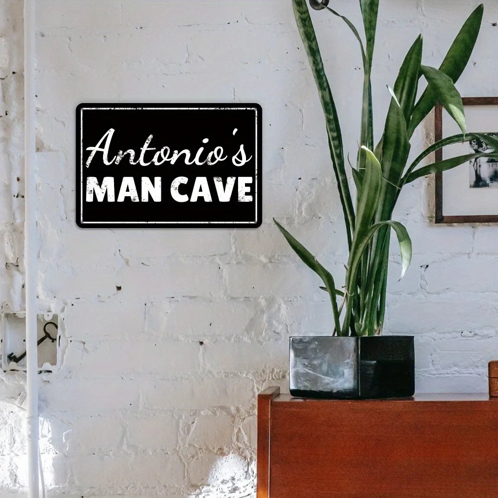 [2Dフラット] カスタムマンケーブメタルサイン 12x8イ - Home Bar Signs のレビューと価格