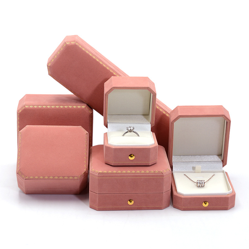 高級八角形金縁ジュエリーボックス、マルチカラーベルベットジュ - Bar Cart Gold のレビューと価格