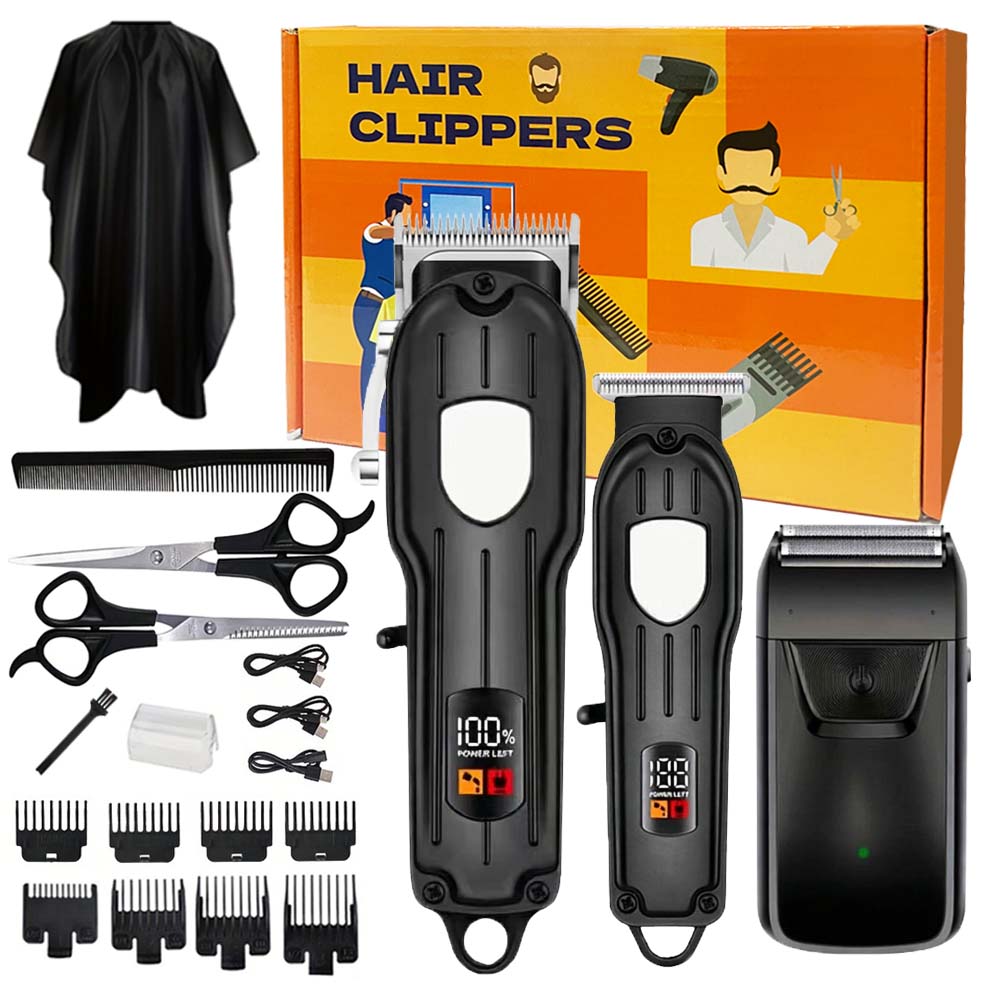 プロ仕様の充電式ヘアクリッパー、ヘアトリマー、8種類のアタッ - Home Barbershop のレビューと価格