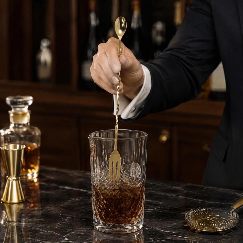 ステンレス製カクテルスプーン、ロングハンドルミキシングスプー - Bar Spoon Twisted のレビューと価格