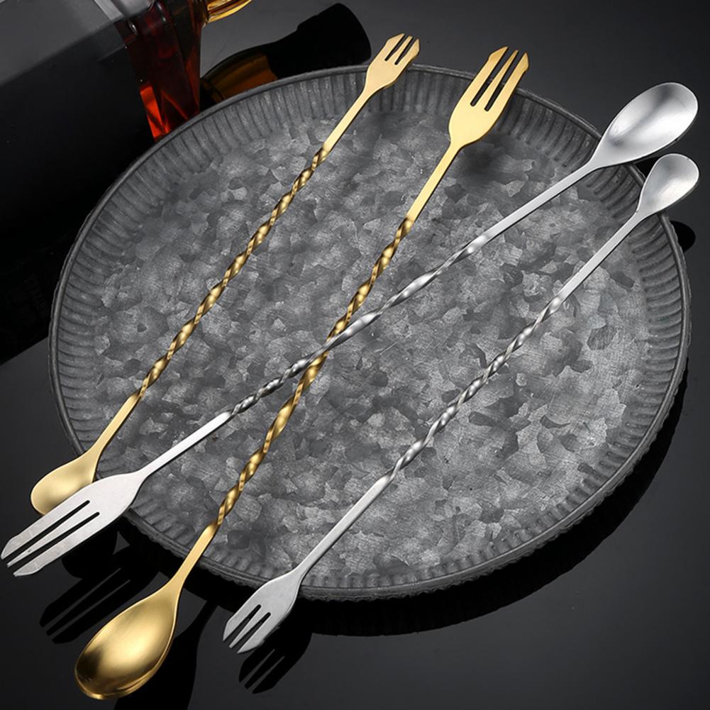 ステンレス製カクテルスプーン、ロングハンドルミキシングスプー - Bar Spoon Twisted のレビューと価格