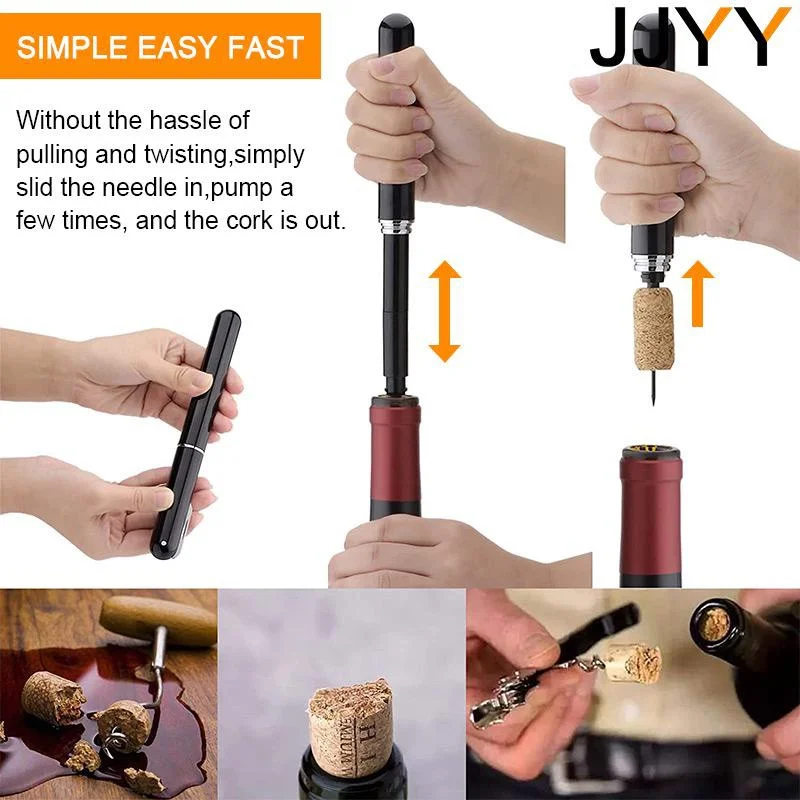 エアポンプワインボトルオープナー ステンレス製 空気圧式コル - Wine Preservation Pump のレビューと価格