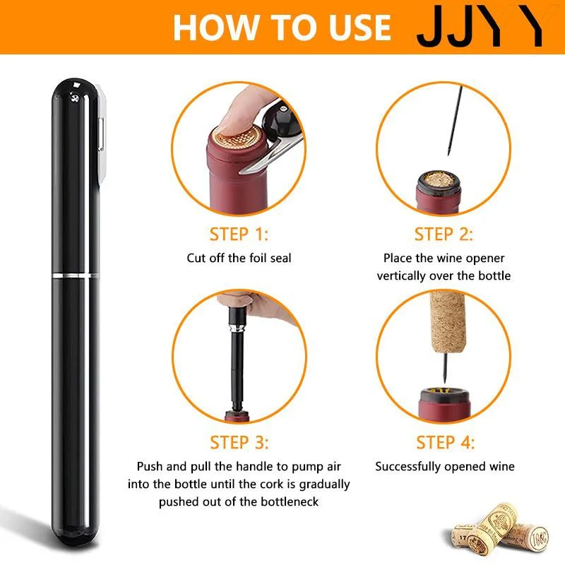 エアポンプワインボトルオープナー ステンレス製 空気圧式コル - Wine Preservation Pump のレビューと価格