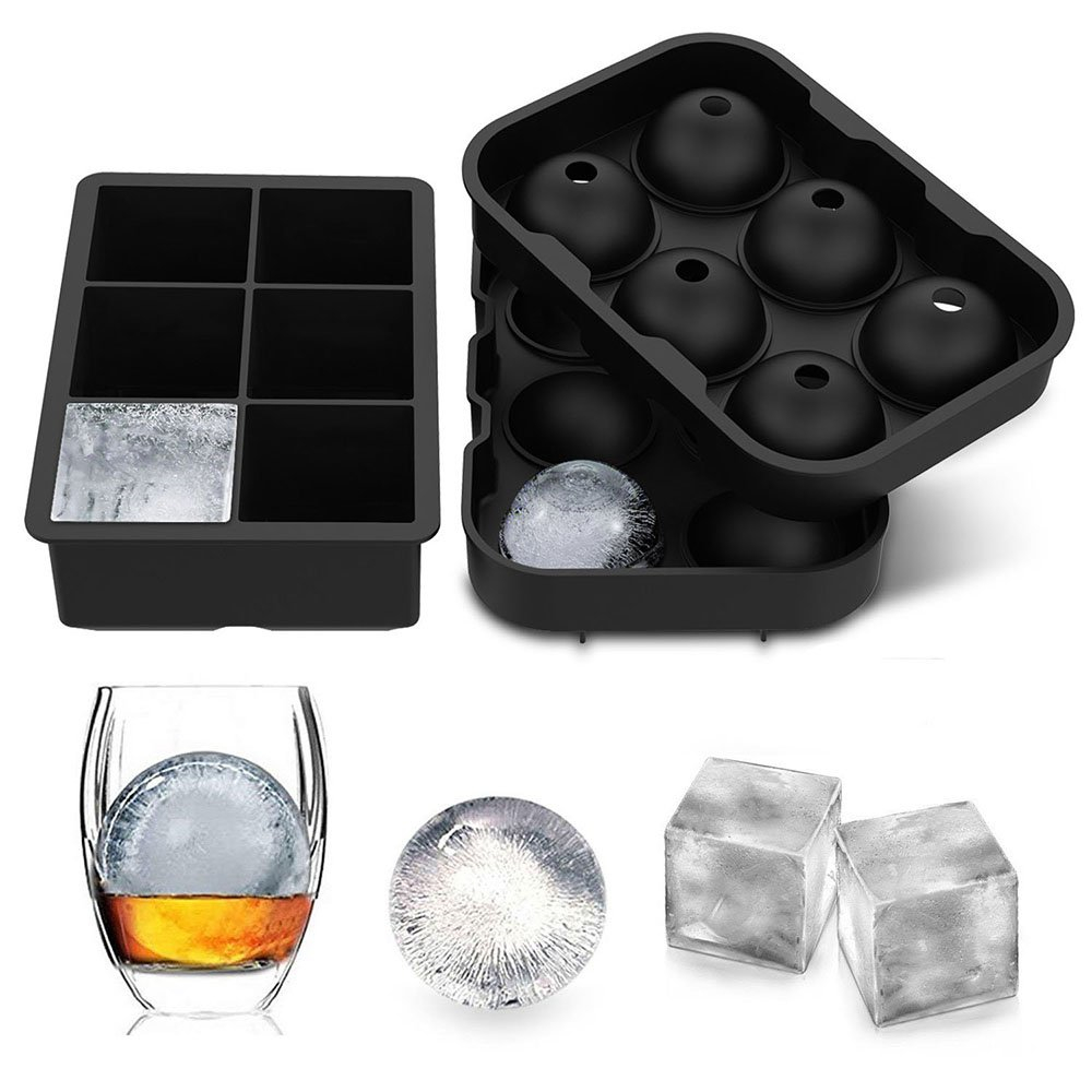 ドリンク用の大きな正方形のキューブ型,シリコンアイスクリーム - Ice Mold Sphere のレビューと価格