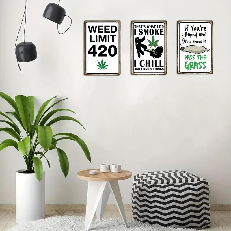 Doobie Den Lit Metal Tin Sign、 - Home Bar Signs のレビューと価格